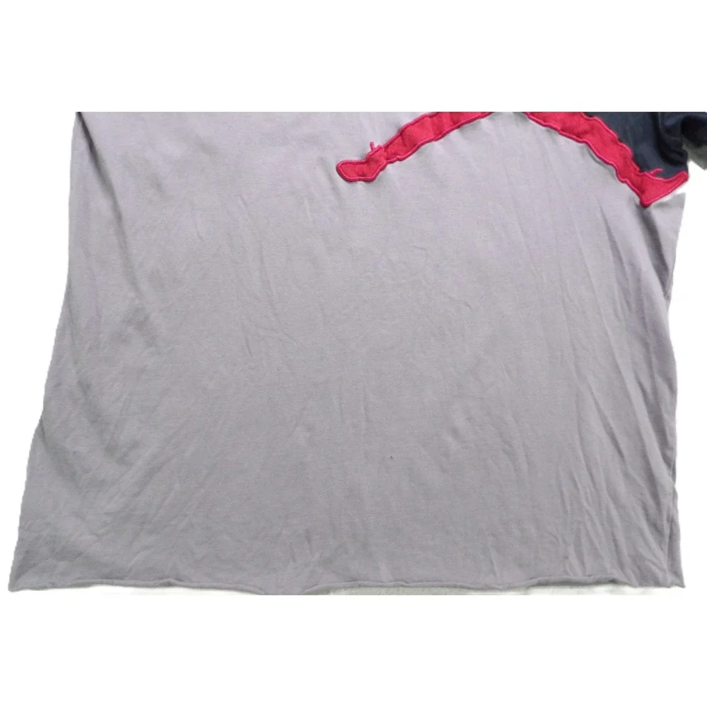 Y2K Jordan Jumpman Shirt Men XL Gray Black Red Side Wrap Graphic Distressed Tee